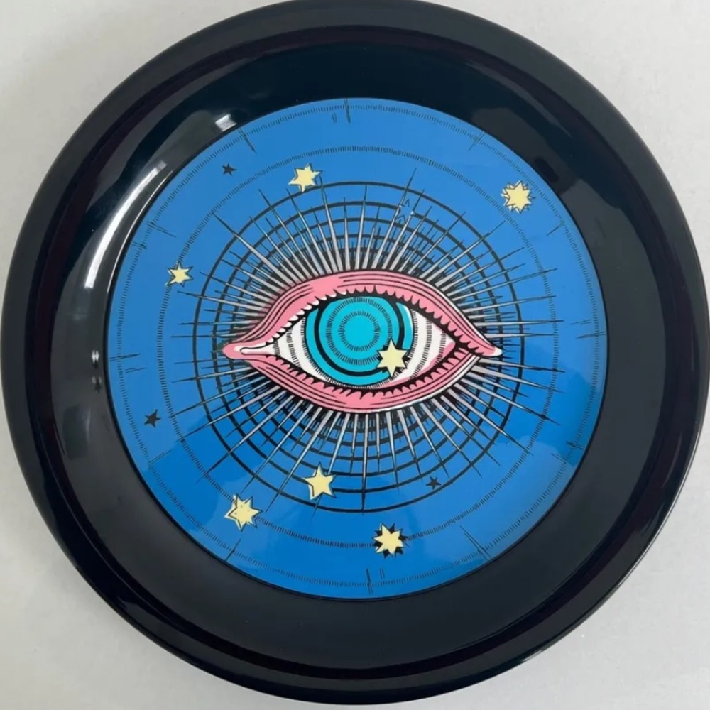 Gucci Blue Star Eye Metal Round Tray